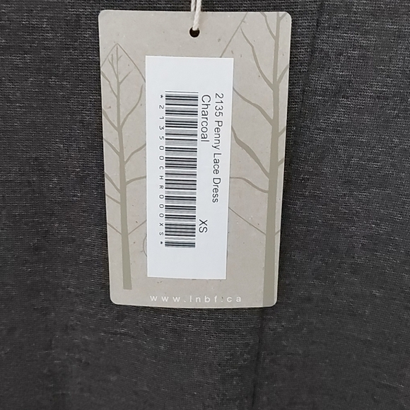 LNBF grey dress with lace sleeves - Picture 3 of 7